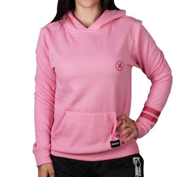 hurley pink moletom com capuz
